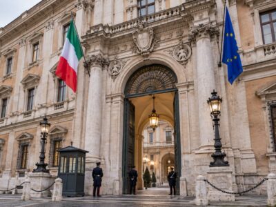 La facciata del Palazzo del Viminale a Roma, sede del ministero dell'Interno